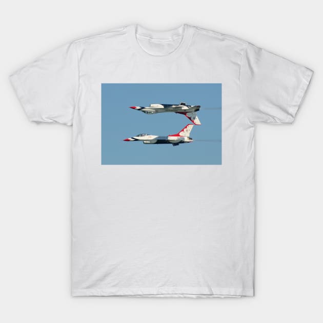 US Air Force Thunderbirds F-16 Fighting Falcons T-Shirt by CGJohnson